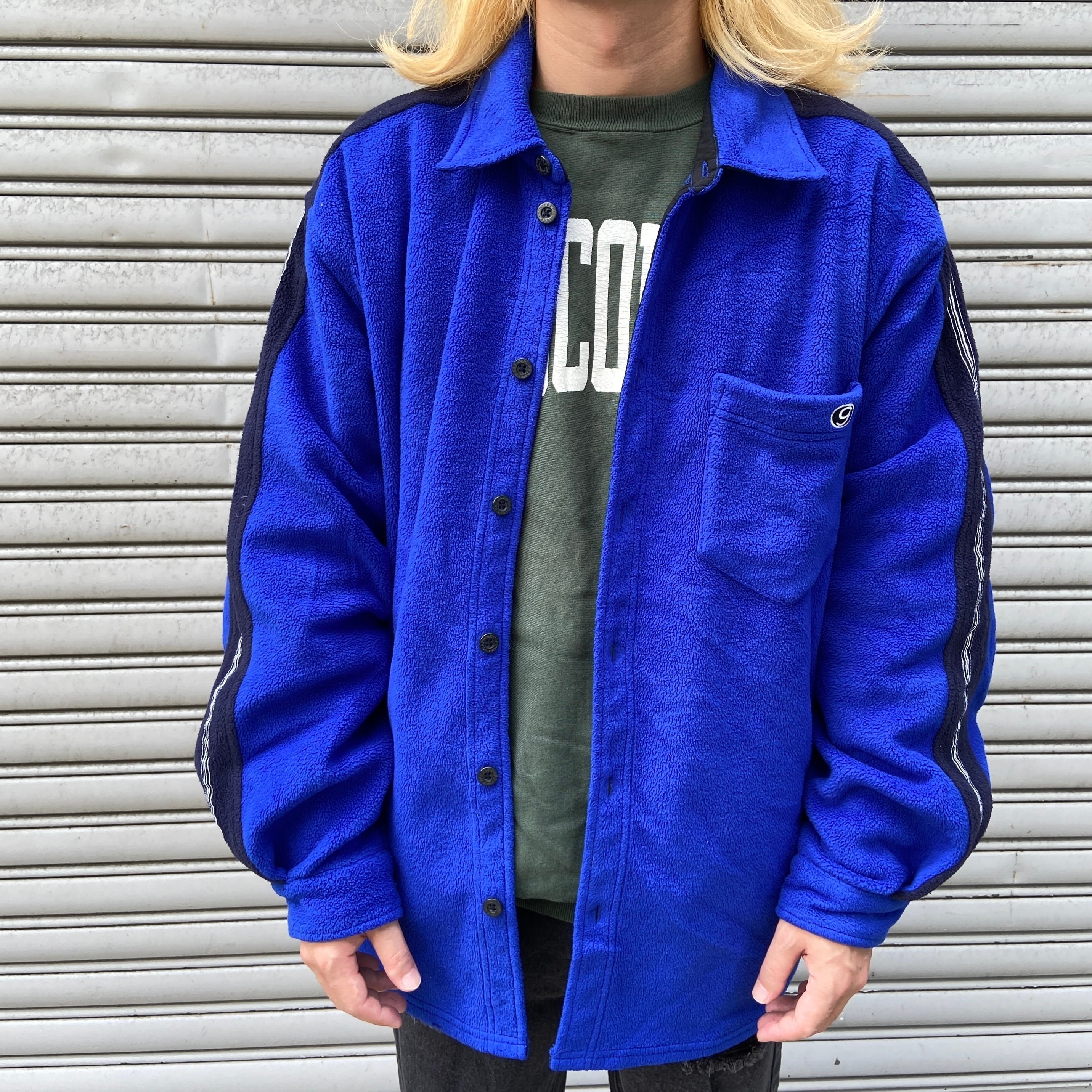 90s GAP オールドギャップ 袖ラインテープフリースシャツ oldgap | 古着屋 Uan powered by BASE