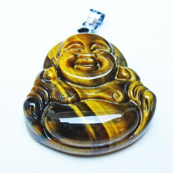 イエロータイガーアイ ペンダント 布袋様 タイガーアイ 一点物 メール便可 [M便 1/20] 112-11474