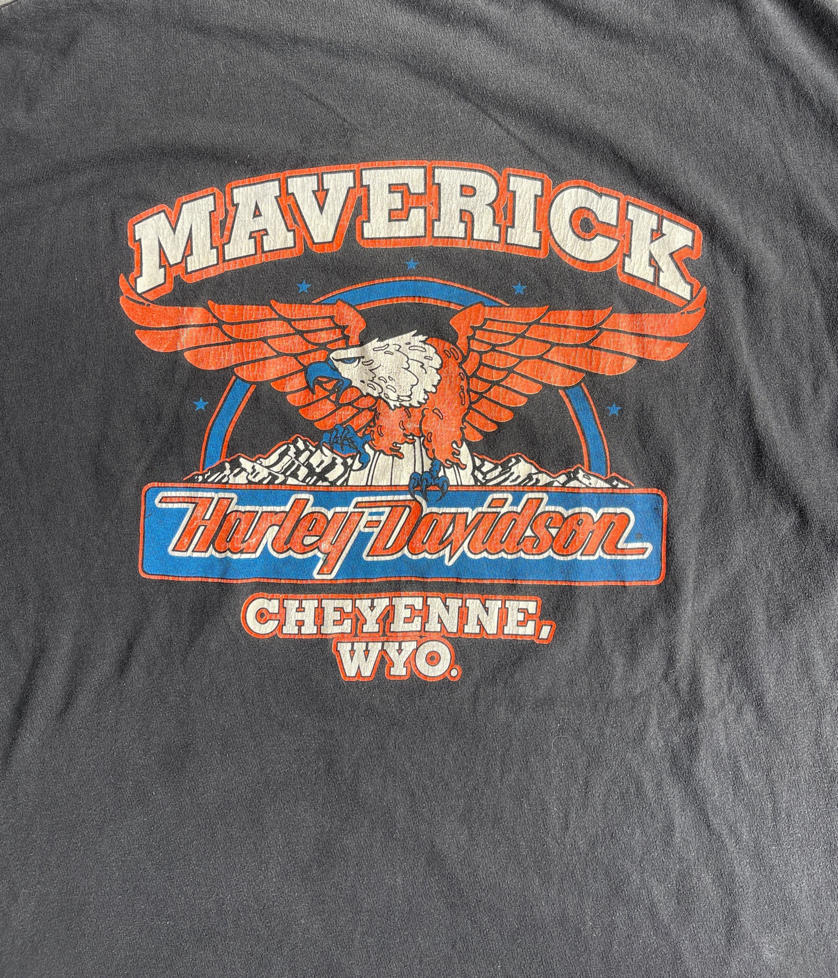 Vintage 80-90s HARLEY DAVIDSON T-Shirt -MAVERICK- | BEGGARS 