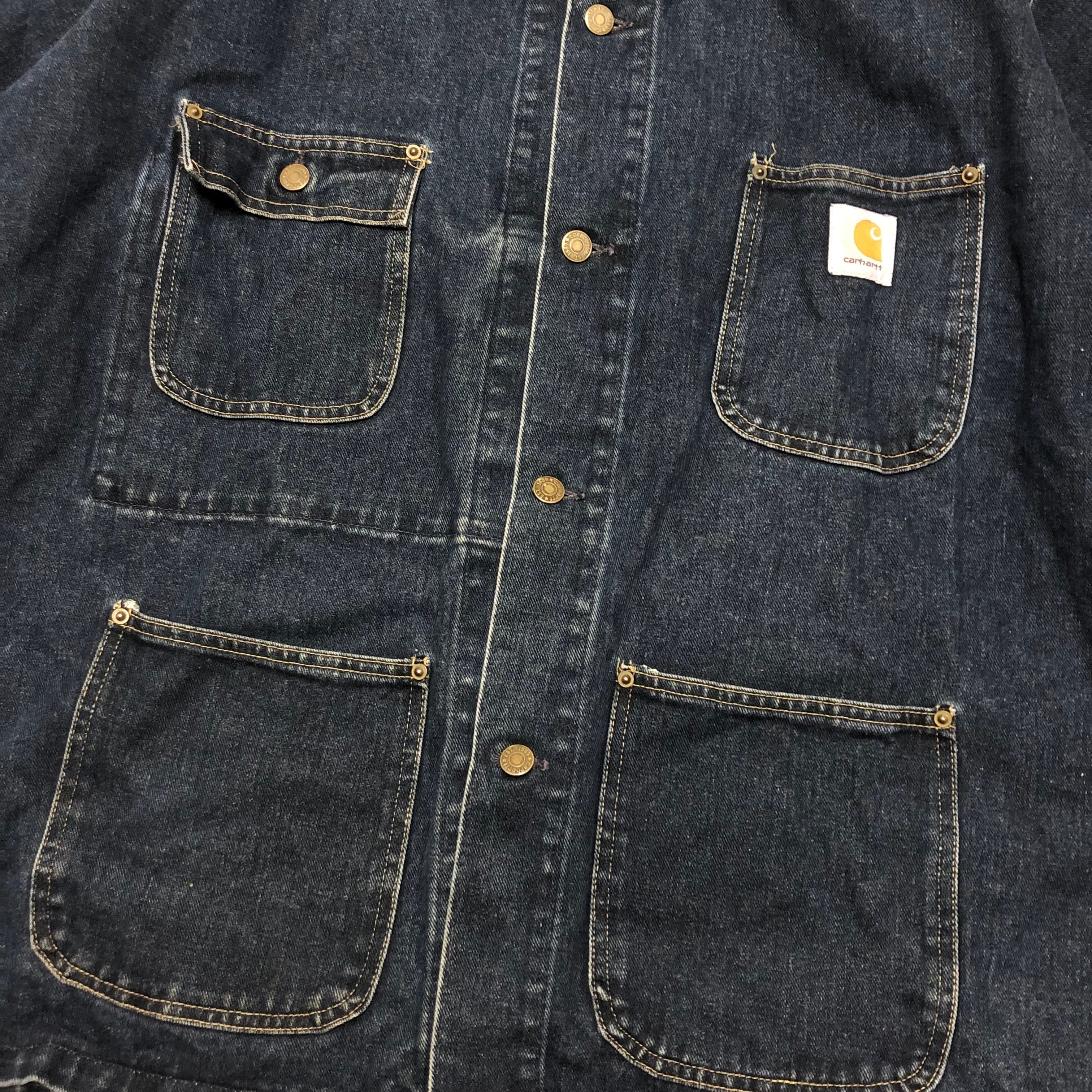 80〜90s Carhartt/Denim coverall/USA製/XXL/デニムカバーオール
