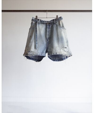ancellm CRASH DENIM SHORTS(WHITE) 美品 ANCELLM アンセルム