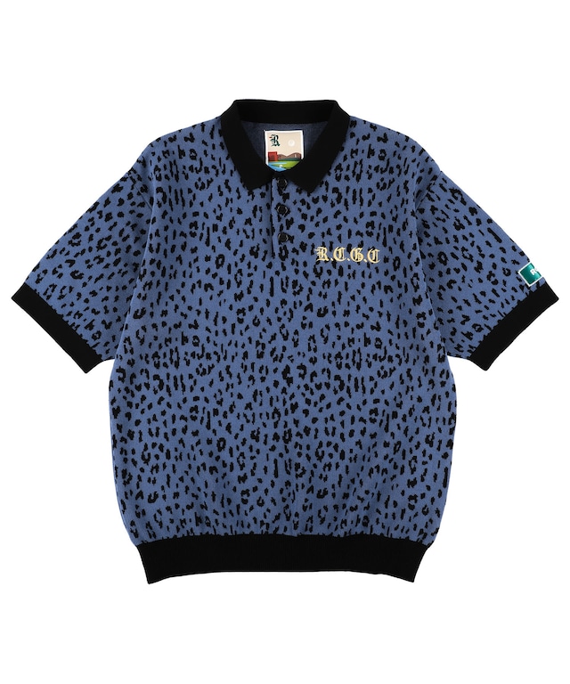 【RCGC】LEOPARD LOGO EMBROIDERY KNIT POLO［RGK003］