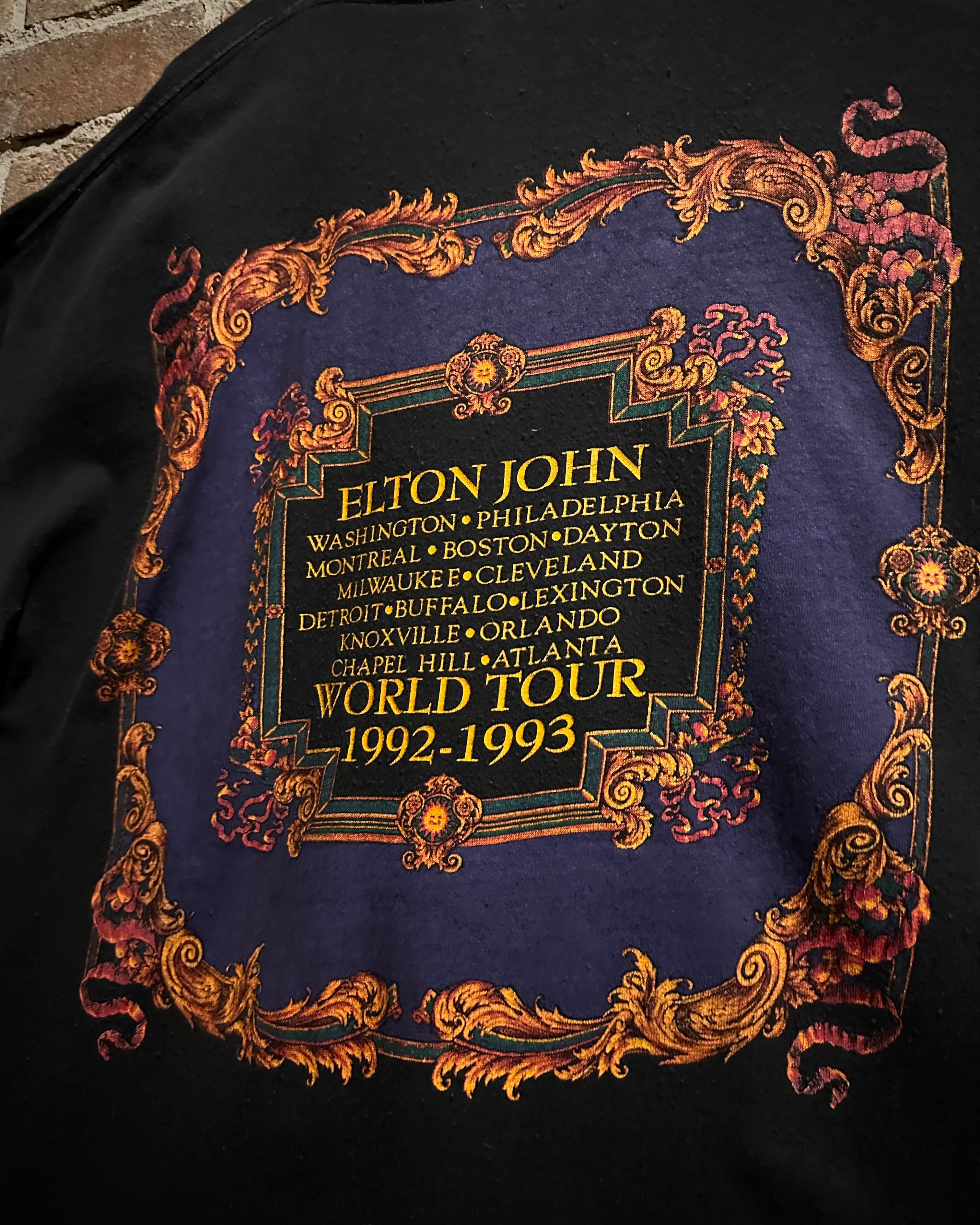 Caka act3】90's “ELTON JOHN” “1992-1993 World Tour” “STYLED BY