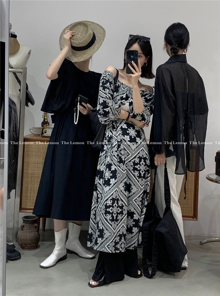 カラーストラップレスドレス サマースタイルウェストスカート 夏物 ハーネス ベルト ビッグFスモールZ韓国866377078