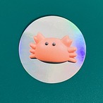 【カニ】オーロラカニステッカー