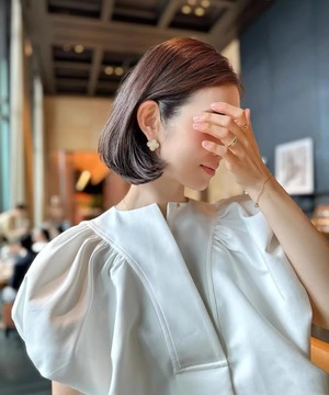 パフスリーブ◆ラウンドネックブラウス【t-11244】