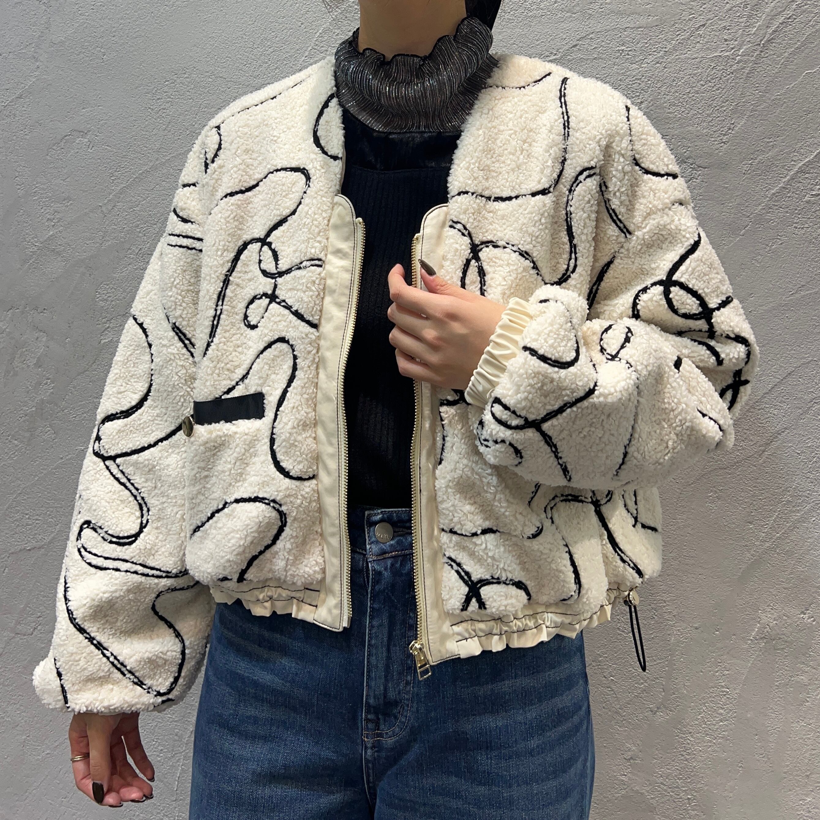 Eimee Law ウェーブエンブロボアブルゾンATEEZ ソンファ