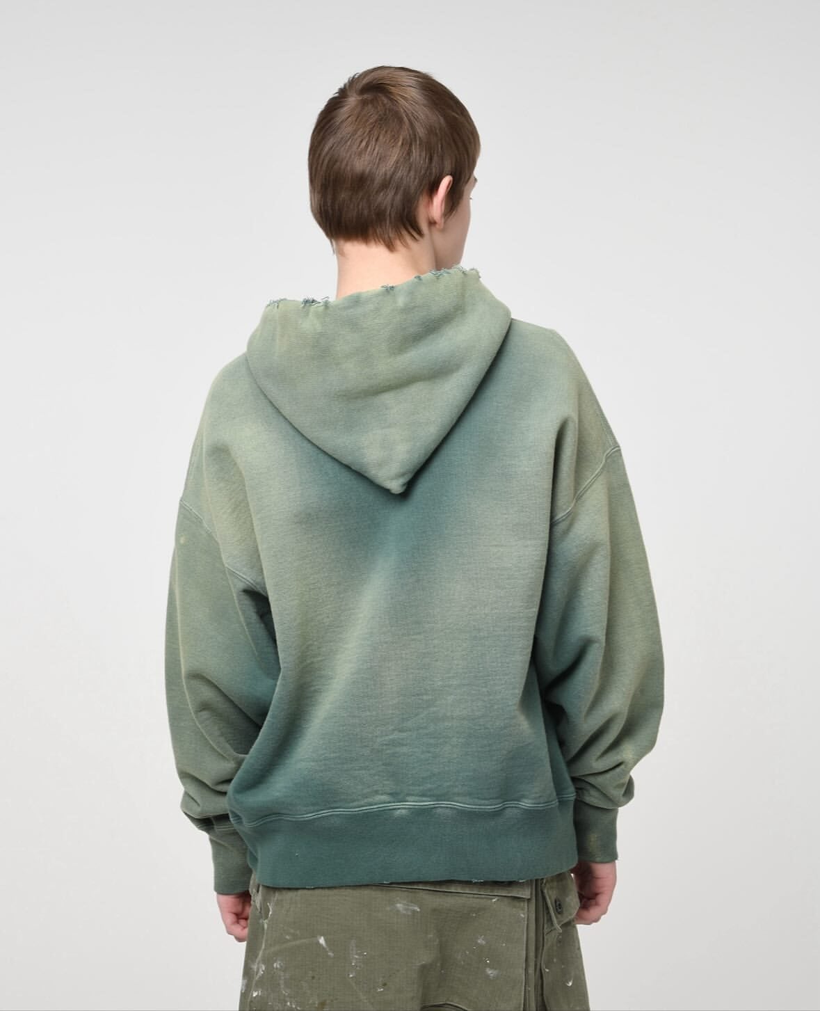 トップス BOWWOW ARMY ZIP HOODIE AGED XL BOWWOW ARMY ZIP HOODIE AGED AGED GREEN | BASE LINE