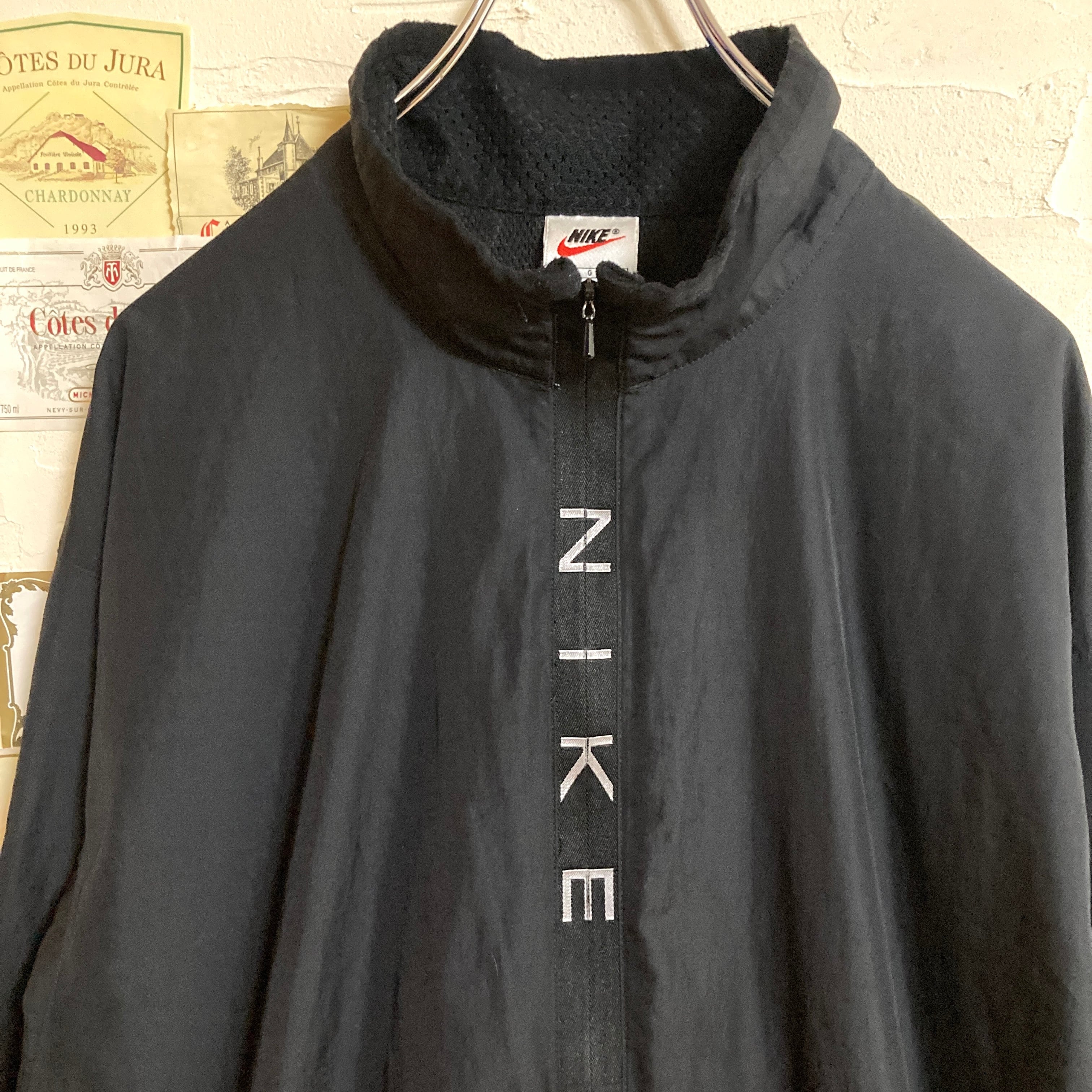 ナイキ 90s 白タグ ナイロンプルオーバー ブラック×シルバー ナイキ 90s 白タグ ナイロンプルオーバー ブラック×シルバー