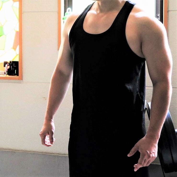 10FIT TE-23 タンクトップ ストレッチ トレーニング 筋トレ 黒 TANKTOP