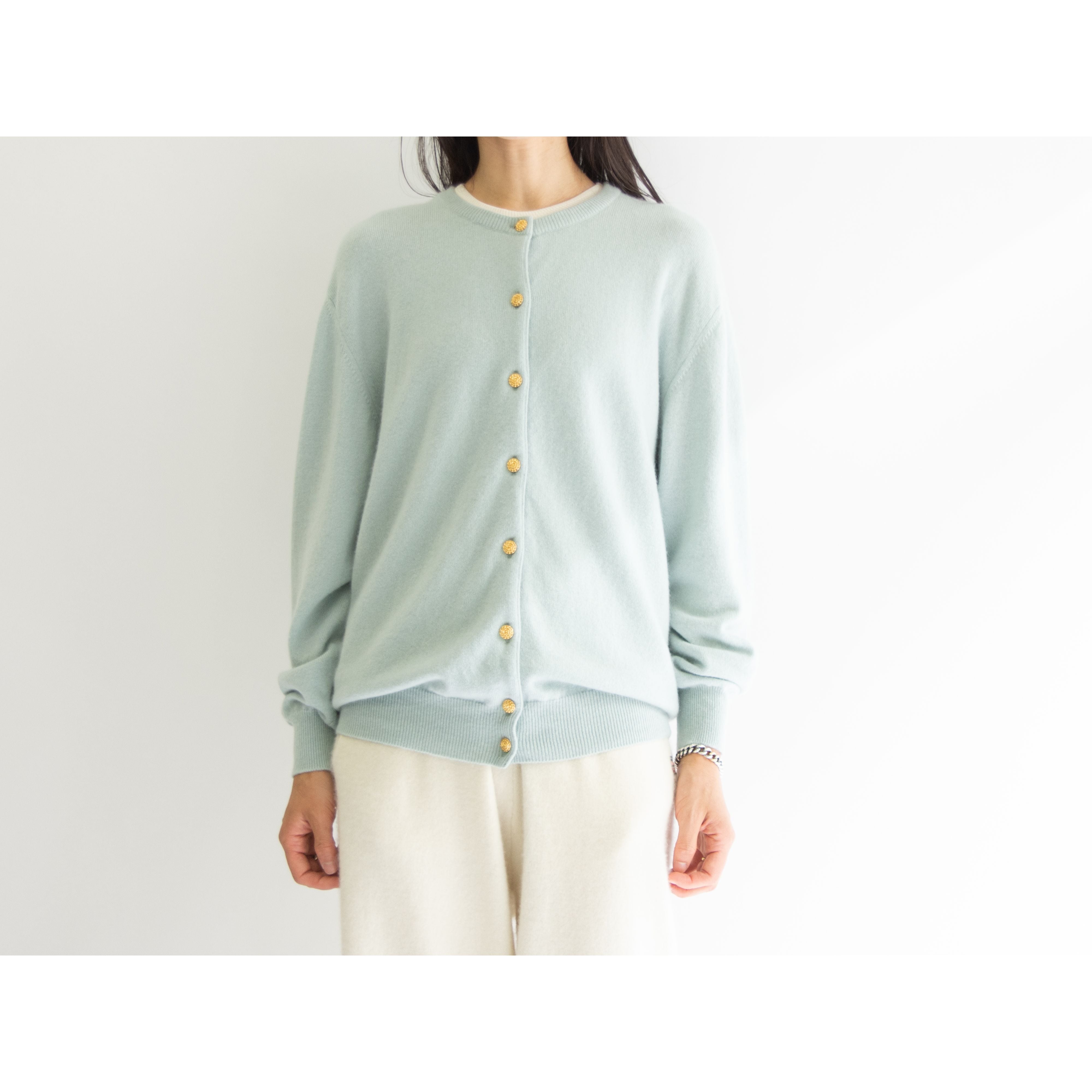 【Unknown Brand】Cashmere Knit Cardigan（クルーネックカシミヤニットカーディガン）