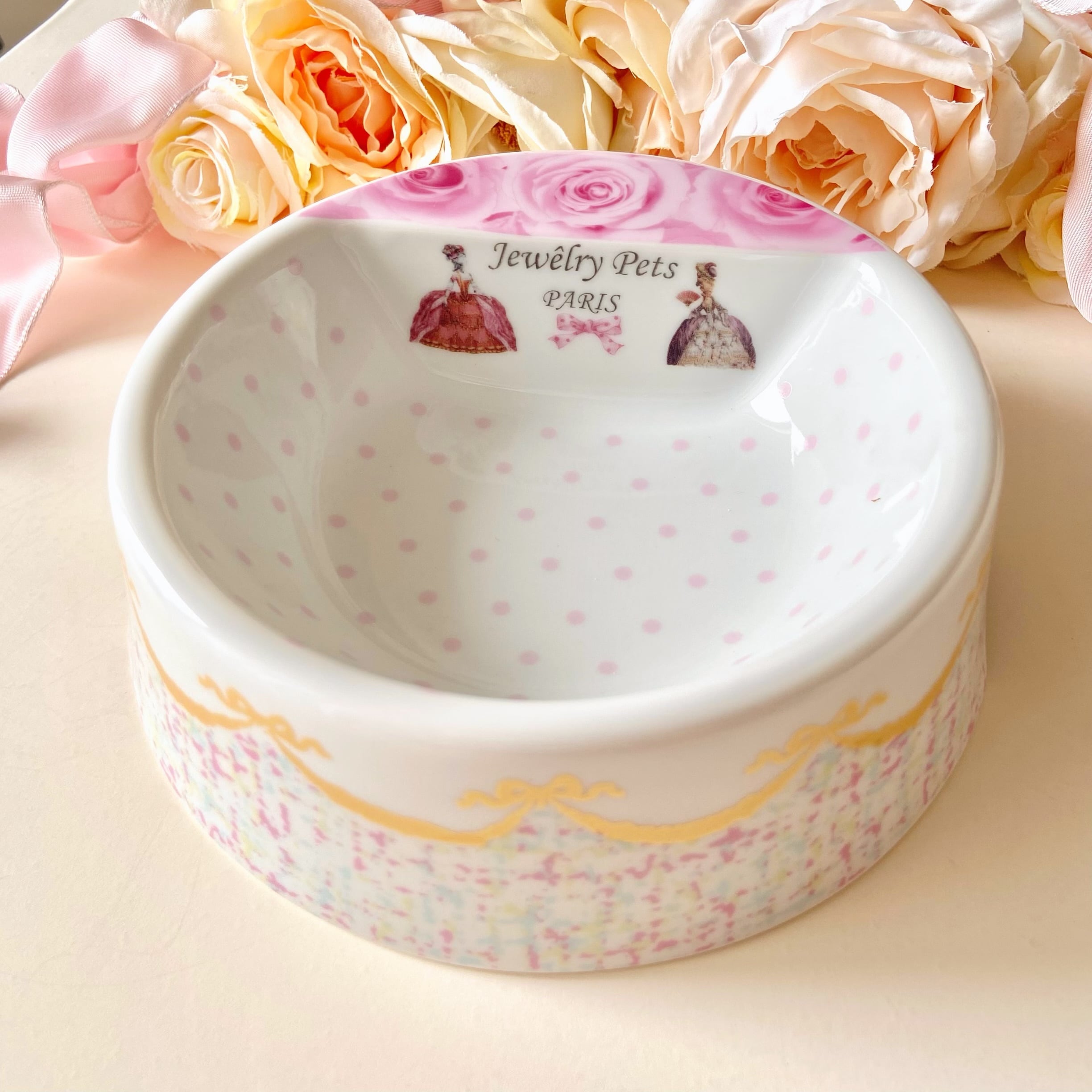 2種】お姫様なワンちゃん用 フードボウル(ツィード) | マリー