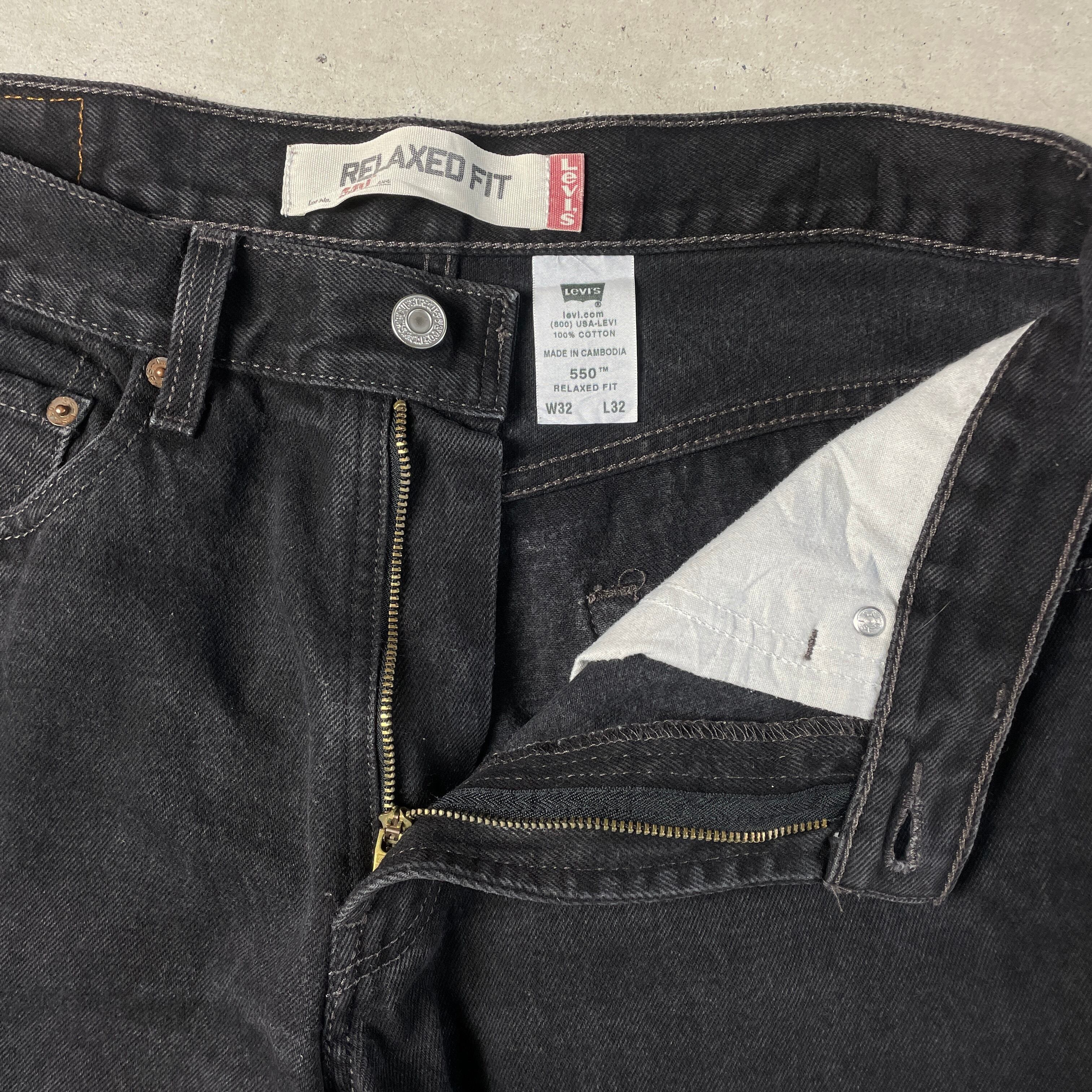 00年代 Levi's リーバイス 550 RELAXED FIT ブラック デニムパンツ