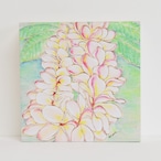 Wood print Art 【Plumeria Lei】