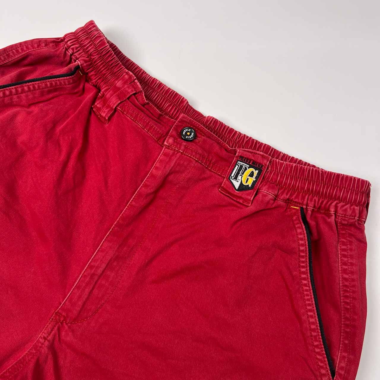 PAGELO パジェロ キャラ刺繍 イージー ハーフパンツ ショートパンツ サイズ M /レッド系/メンズ