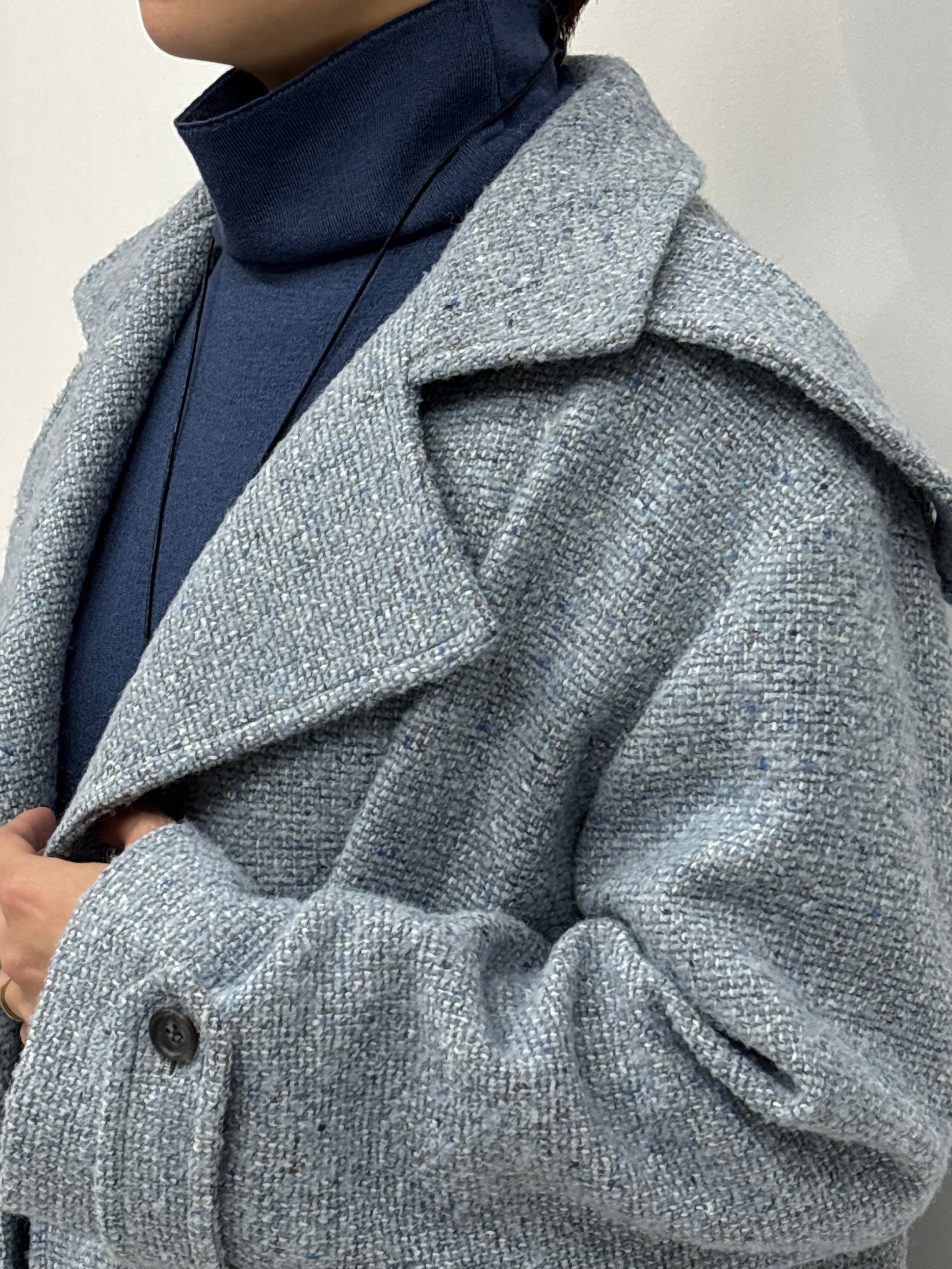 カラーネップツイードコート（オレンジ） | Cucina - オンラインショップ -