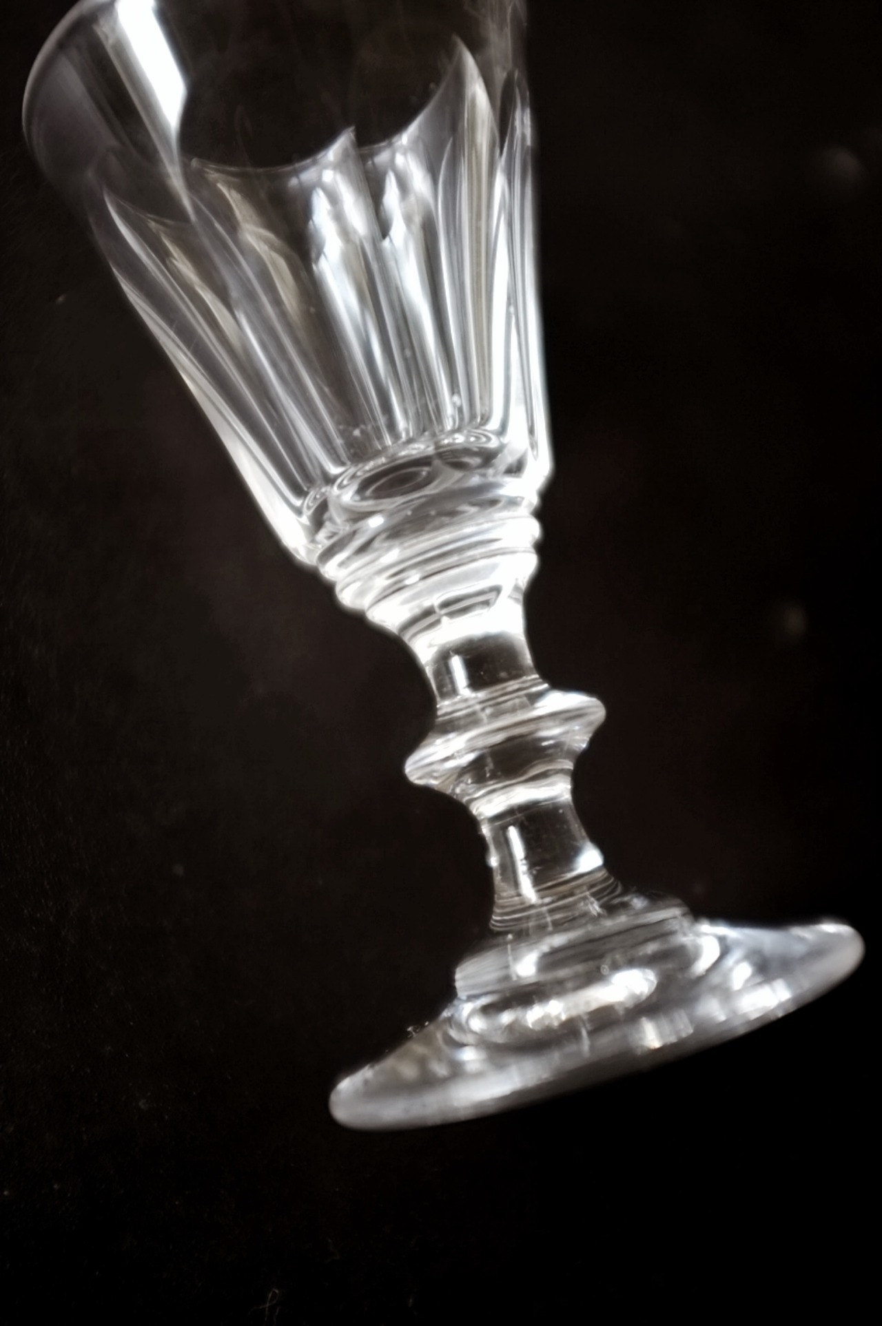 19世紀 フランス 透明の不自由 物憂いクリスタルグラスh アンティーク