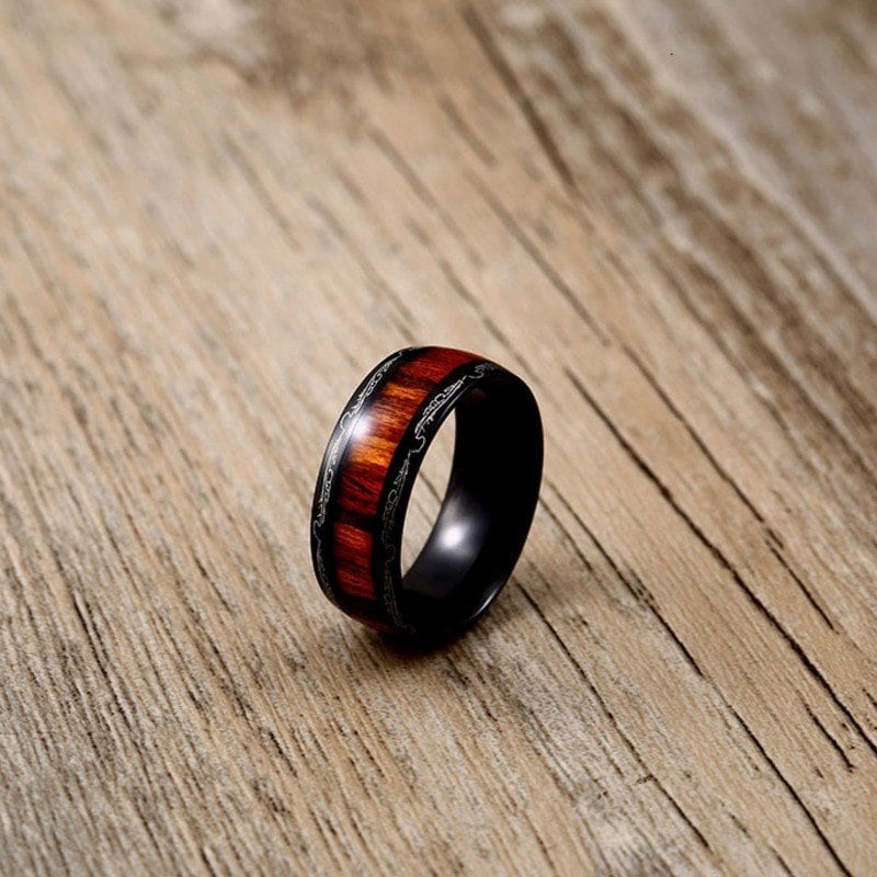 送料無料】 メンズ リング 指輪 316L ステンレス 赤 レッド チタン