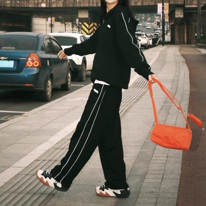 ジャージ セットアップ ジャケット パンツ 長袖 全2色 韓国 ~XL セットアップ ジャケット パンツ レディース 長袖 2色 ジャージ