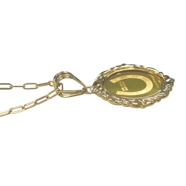 18金×24金】純金ホースコインネックレス2 ペンダントトップ K18 K24