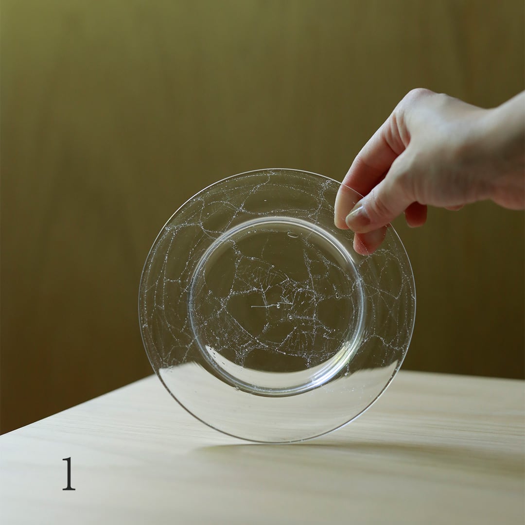 nora glassworks 甲田彩恵 (ノラグラスワークス) limplate 5寸 clear