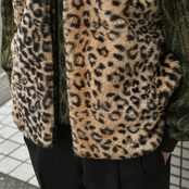 leopard pattern fake fur vest