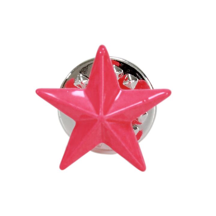 小さいサイズ 約14mm シンプル星型スタースタッズ ポイント ピンバッジ