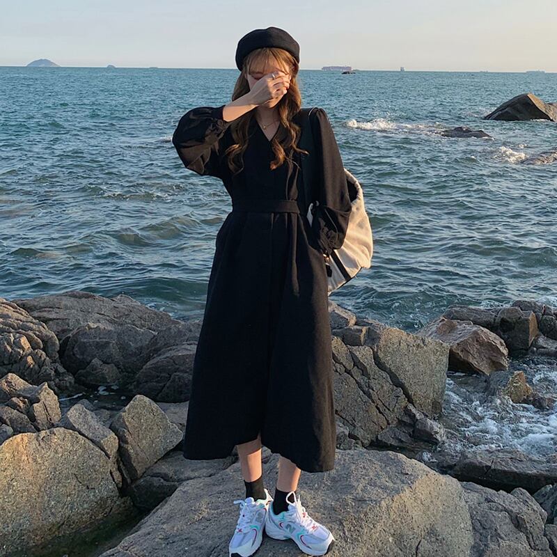 薄手スカート スプリングドレス ロング 春物 試着室65079117931