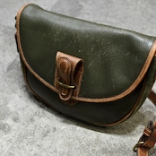 old coach dark green leather shoulder bag