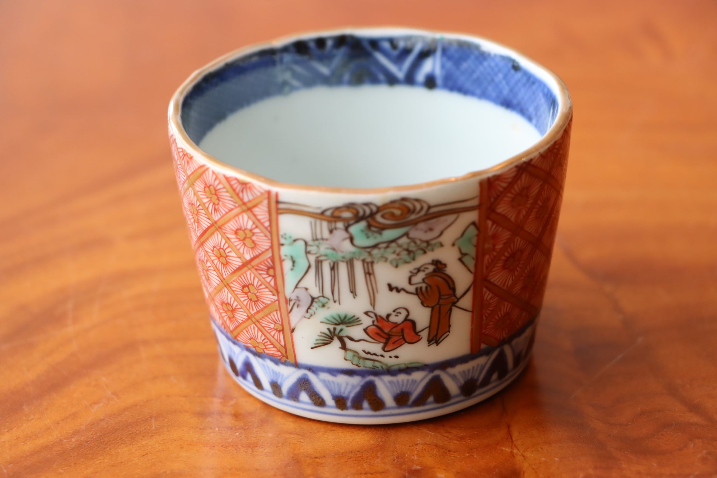 古伊万里 色絵 人物風景文 蕎麦猪口 | (有)新原美術