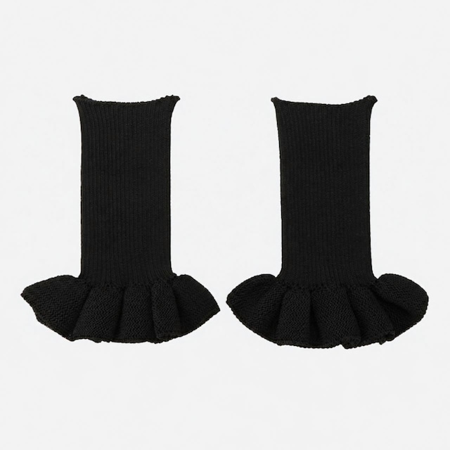 UMILE Yarn FRILL CUFFS / BLACK UMILE Yarn FRILL CUFFS / BLACK