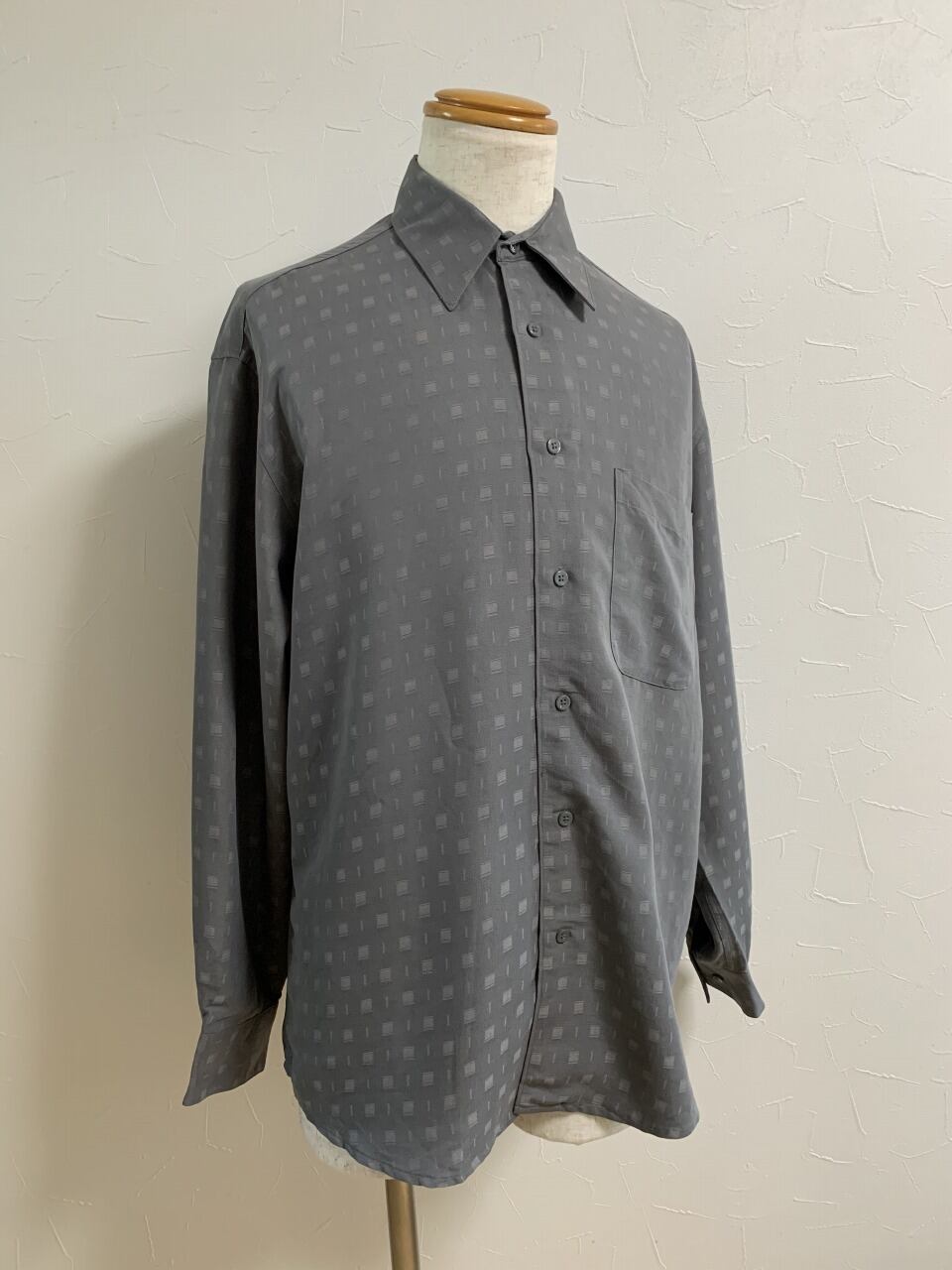1990's Woven Pattern Long Sleeve Shirt