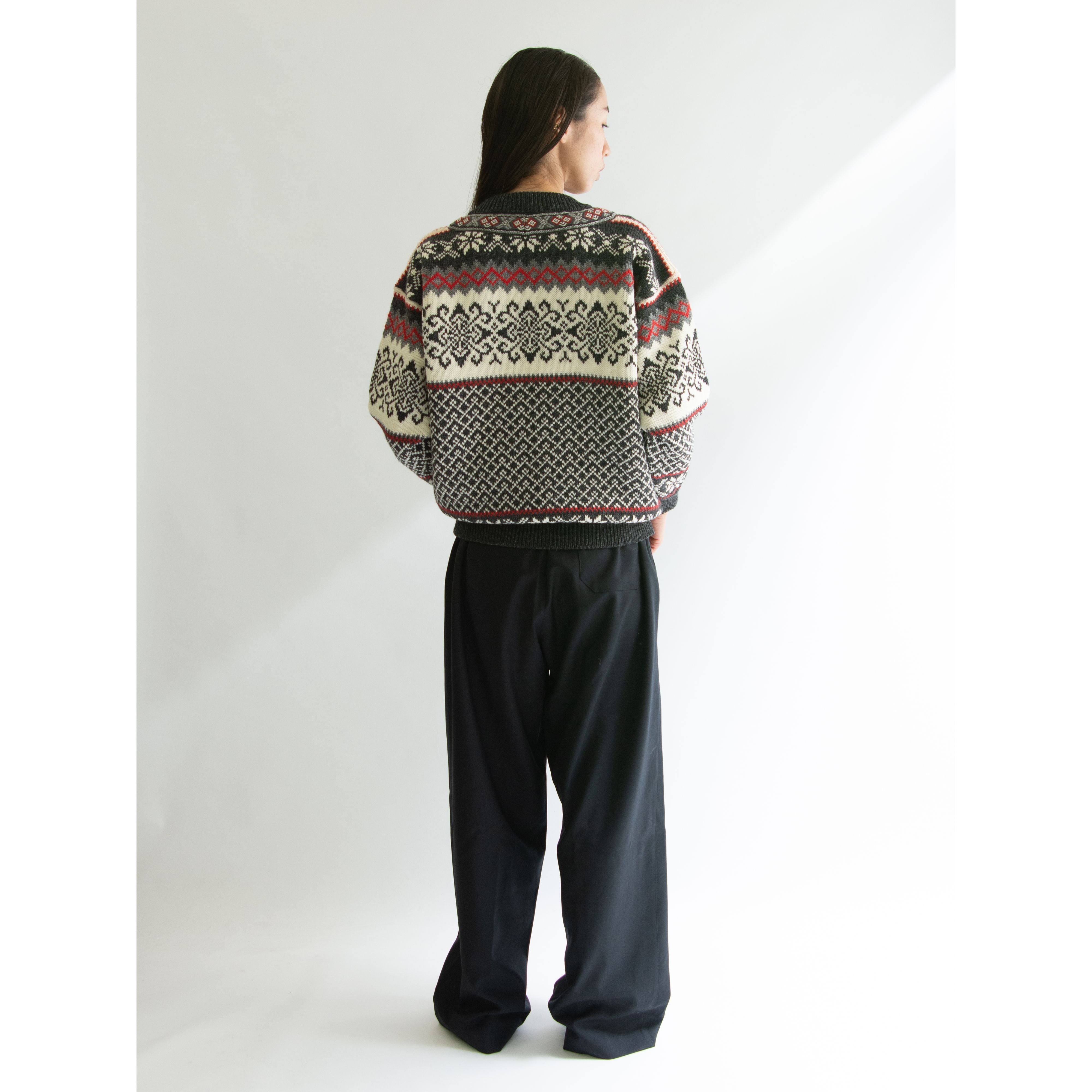 【Nordstrikk Dead stock】Made in Norway 100% Wool Nordic Sweater（デッドストック ノルウェー製 ウールノルディックセーター プルオーバーニット）