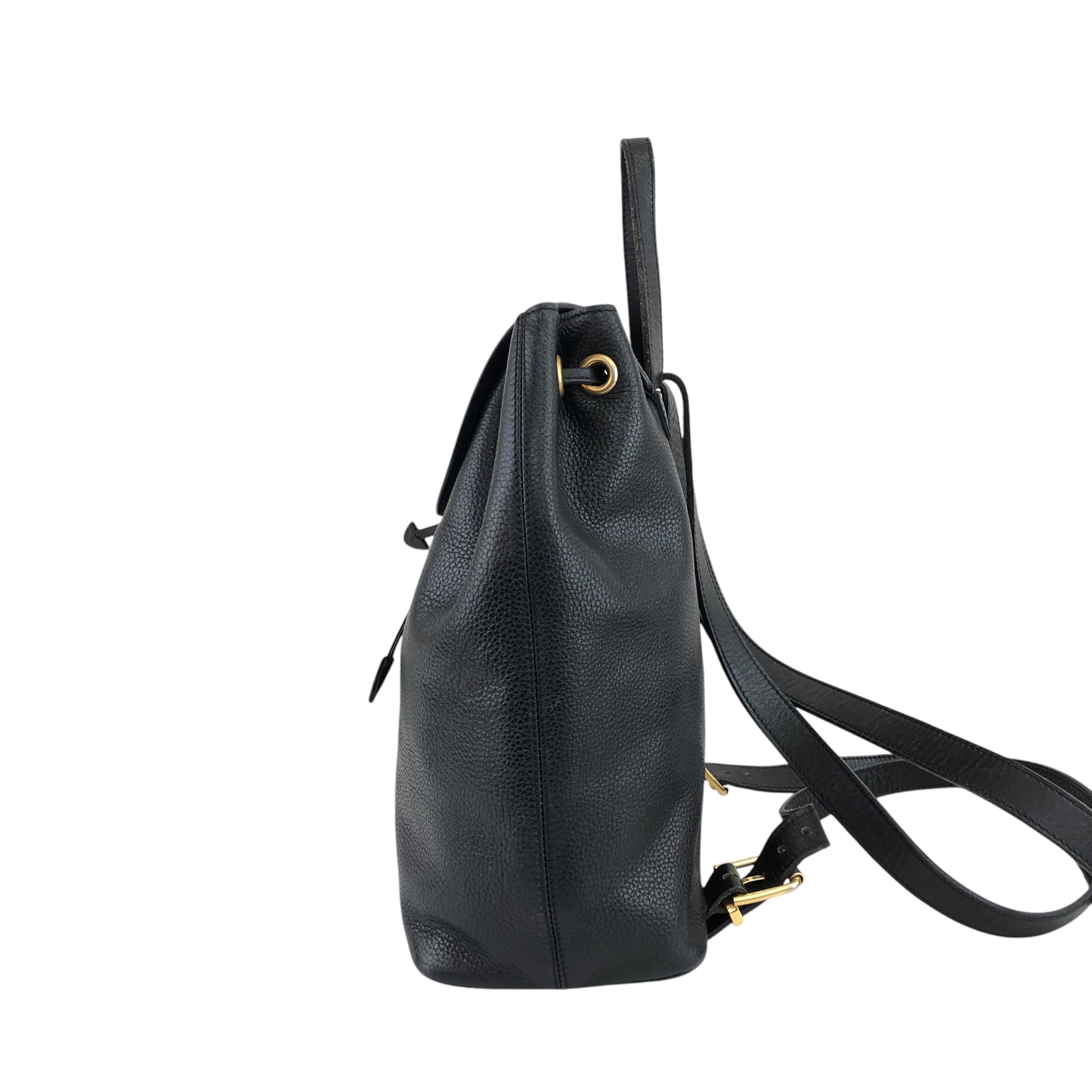 ブラック レザー リュック　バックパック　ヴィンテージ Vivienne Westwood ヴィヴィアンウェストウッド ターンロック