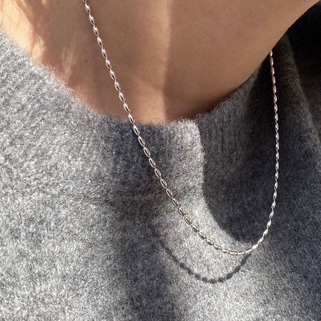 S925【2size】Tsubu necklace (N219)