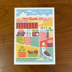 フィンランド Kehvola Design Greeting Card by Timo Manttari/ フィンランド ヘルシンキ　かわいいイラストのポストカード（カウッパトリ市場）