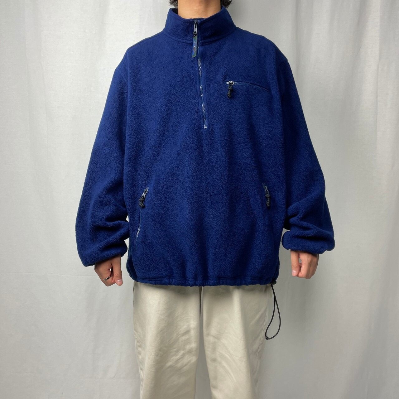 90年代 L.L.Bean エルエルビーン フリースプルオーバー ハーフジップ 