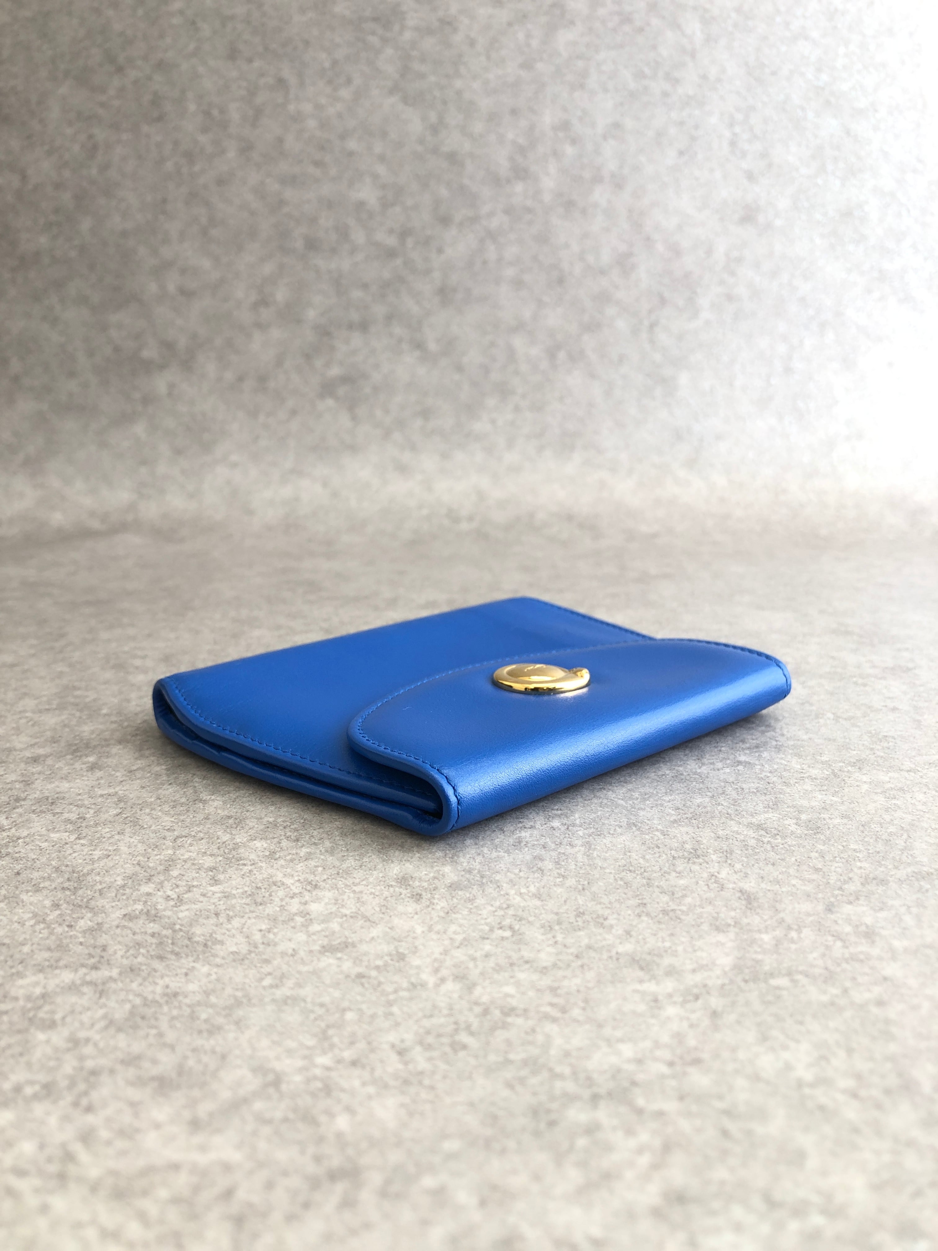 Cartier カルティエ 財布 ブルー パンテール レザー 二つ折り vintage