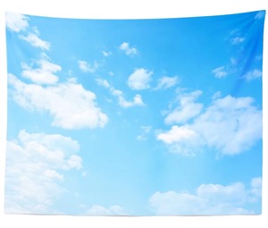 【数量限り】水色の空タペストリー 大判壁掛背景壁芸術タペストリーは寝室の居間の寮のマンションの 150cm x 100cm