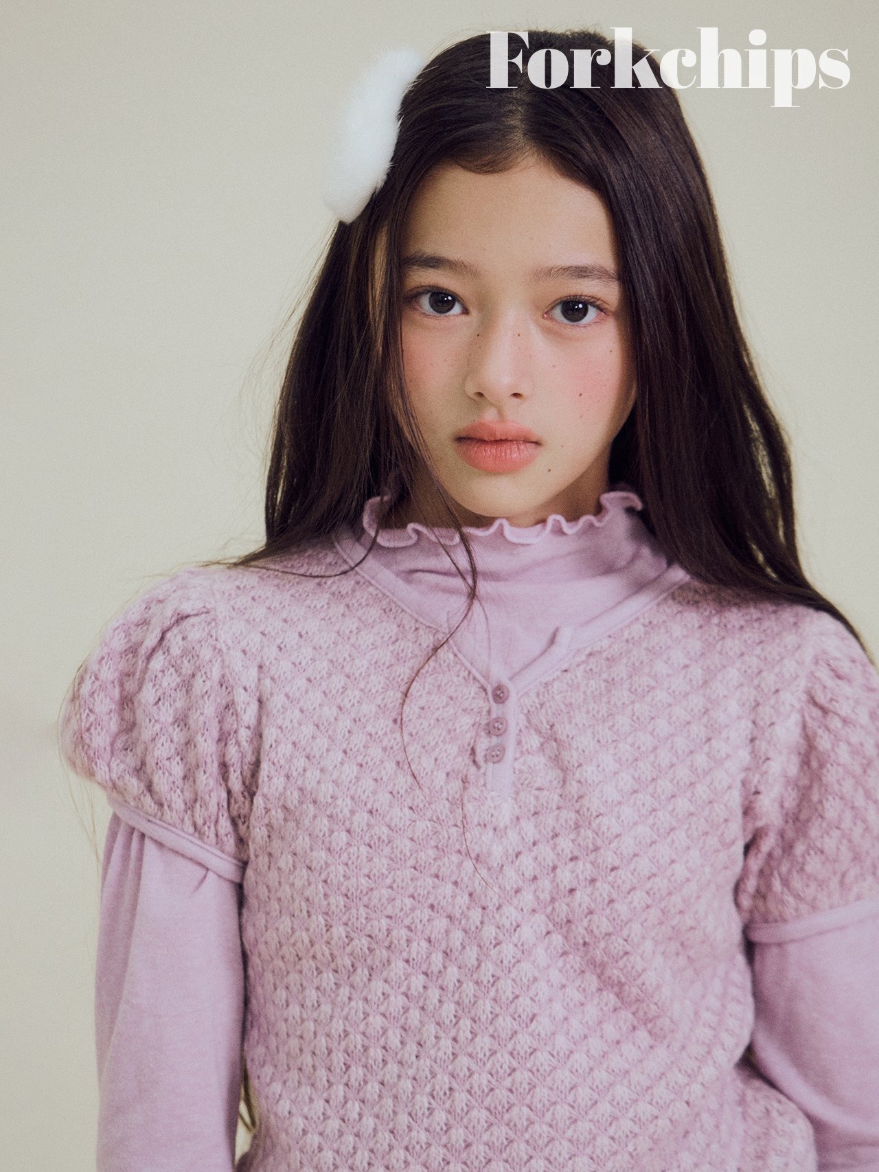 FORK CHIPS［取寄］bunny puff knit tee 26winter