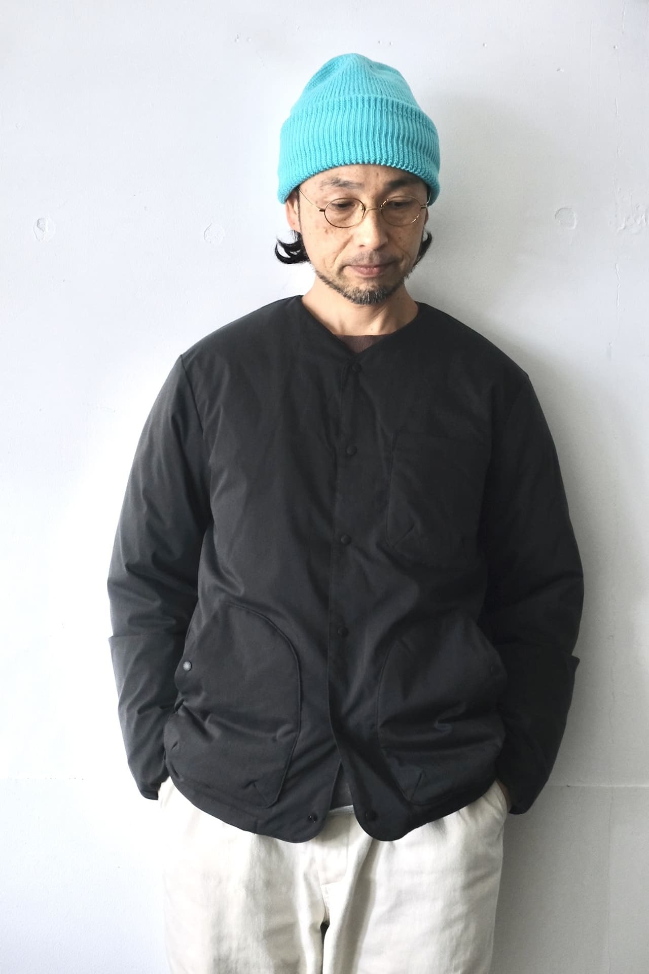 NANGA HINOC RIPSTOP INNER DOWN CARDIGAN Black | Directors Web Shop