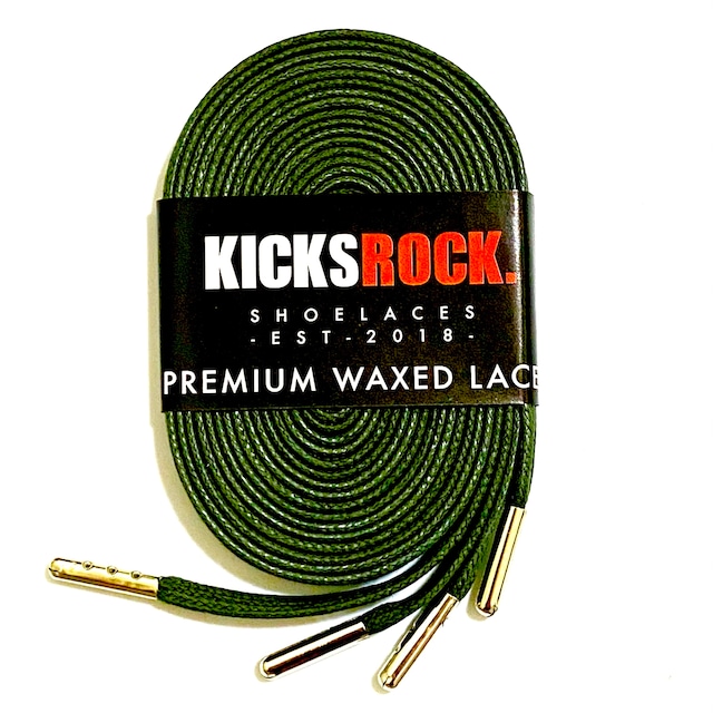 WAXED SHOELACES OLIVE