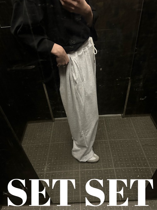 【attrayant】Side Tuck Sweat Pants(SET)
