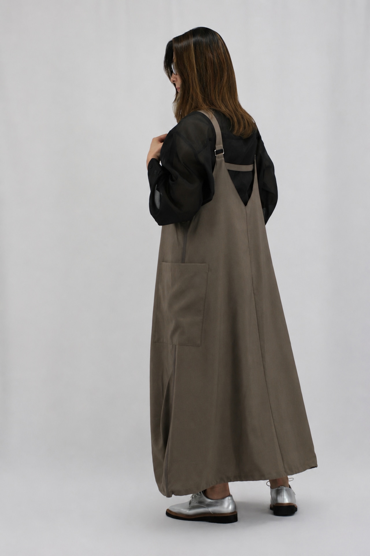 【Parc.1】Sheer Asymmetry Shirt(108-066315)