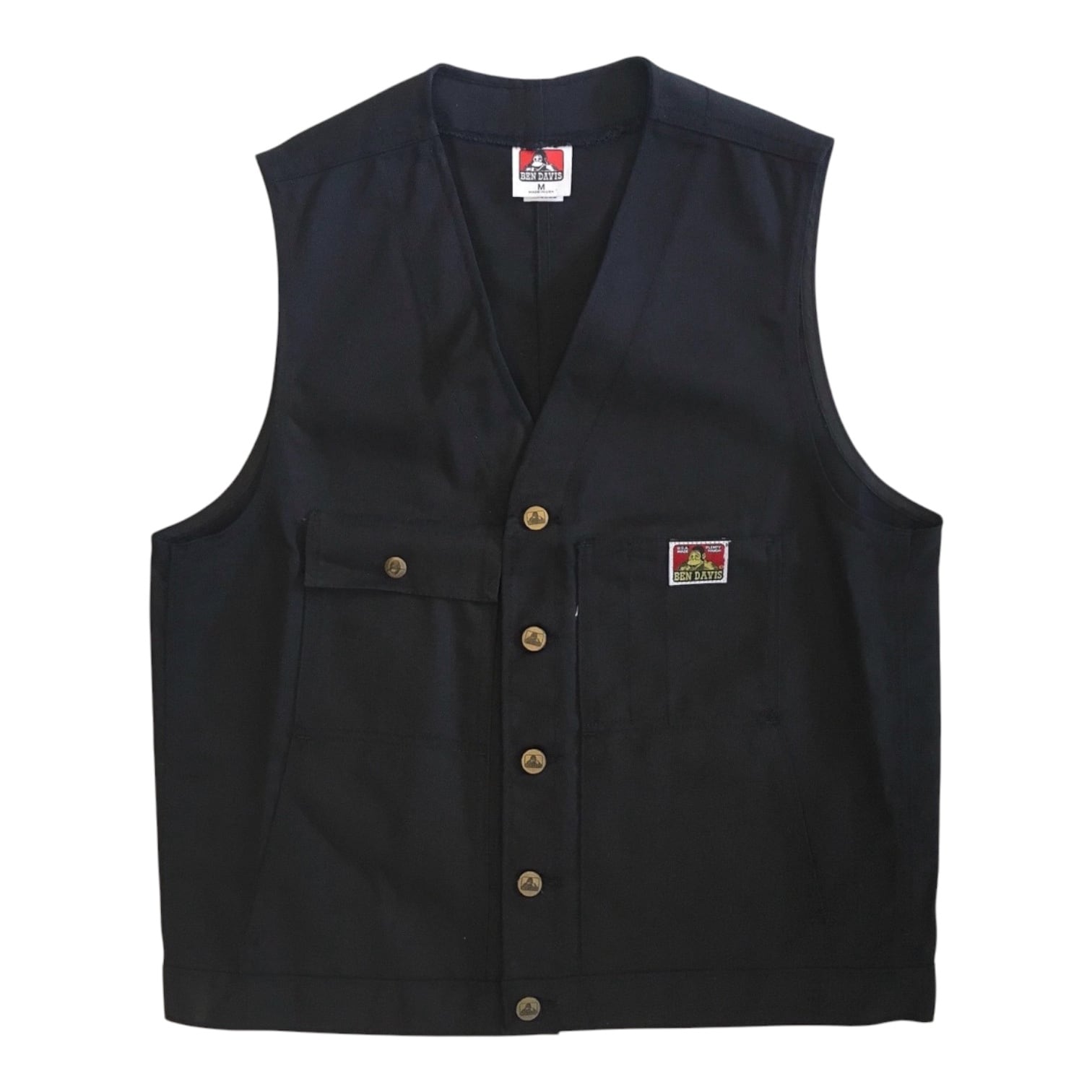 BEN DAVIS Work Vest / Deadstock / BLACK / M-L-XL / MADE IN USA