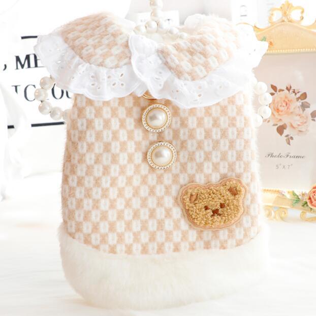 《予約》№1102555 パールリボンのチェックトップス