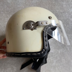 Vintage Euro White Helmet
