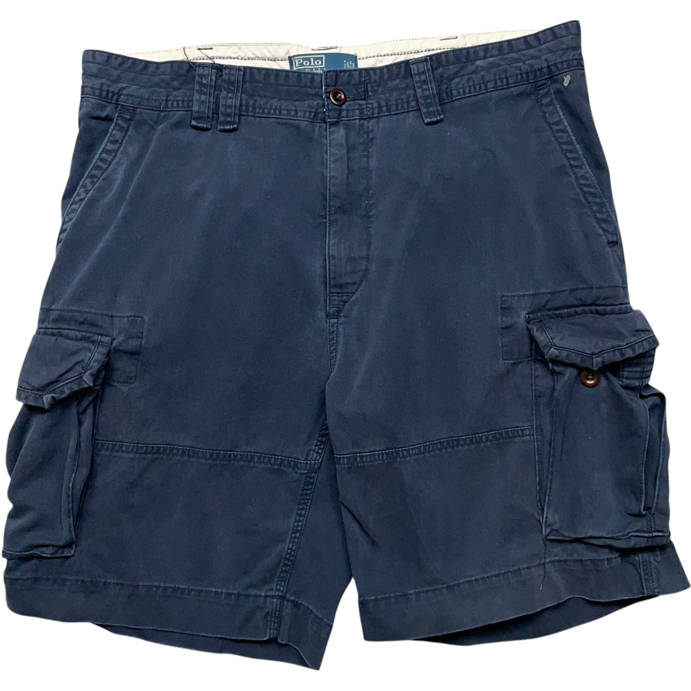 《実寸W39》 Polo by Ralph Lauren ポロバイラルフローレン ハーフパンツ カーゴショーツ ネイビー no.6839