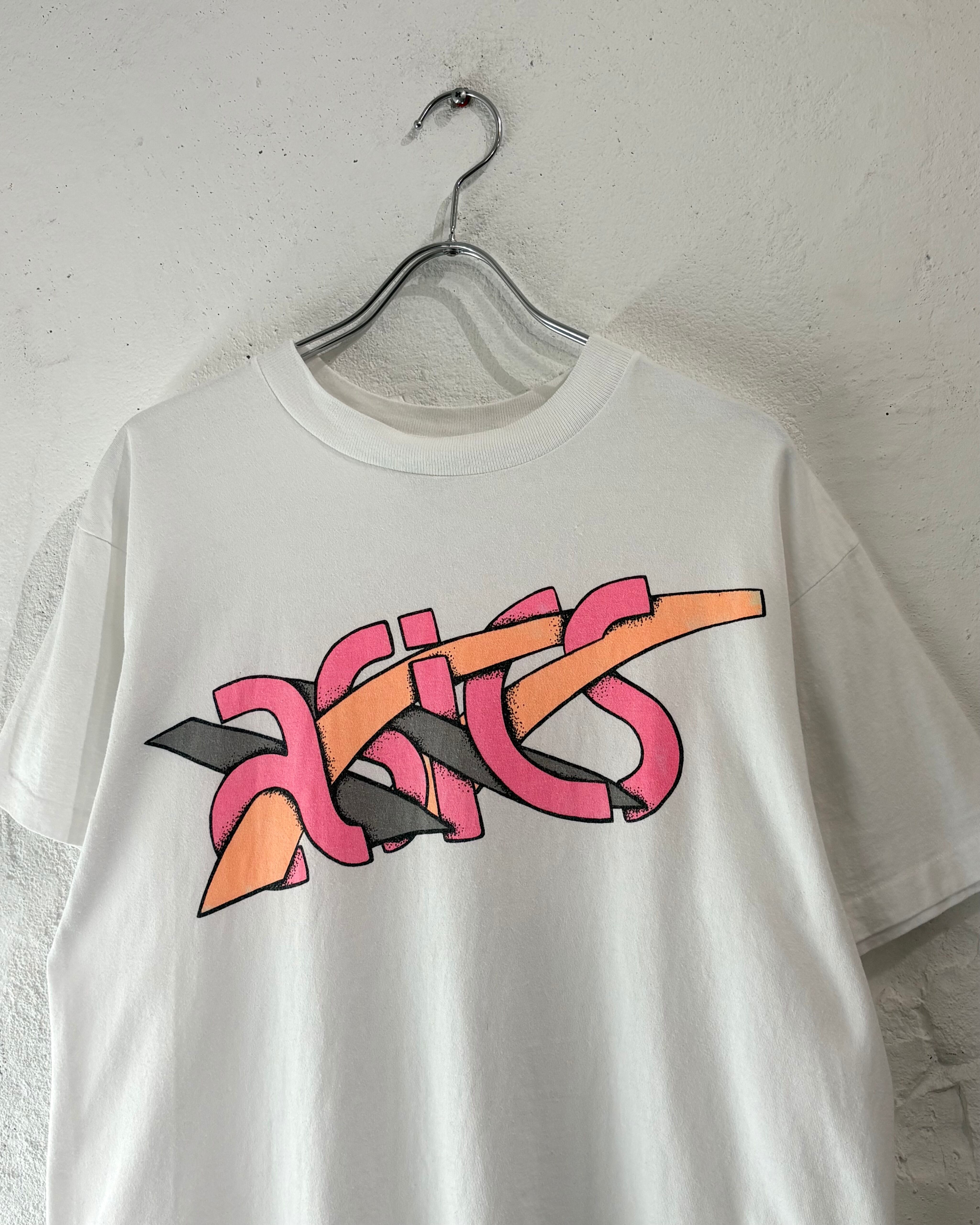 90s asics S/S Logo Print Tee USA製