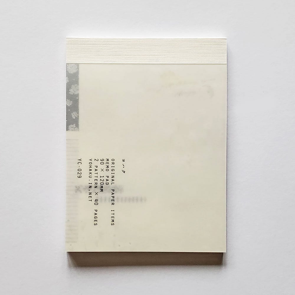 ヨハク CHECK&STRIPE メモ帳 フユガスミ YC-029